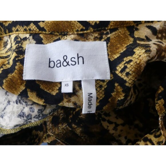 Ba&Sh Womens 0 US 4 Dress Lady Sahara Midi Snakeskin Ochre NWT - Picture 10 of 14